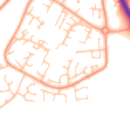 Daytime road noise heatmap for TF7 4PY