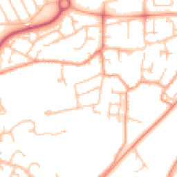 Daytime road noise heatmap for TF7 5DE