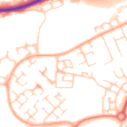 Daytime road noise heatmap for TF7 5GF