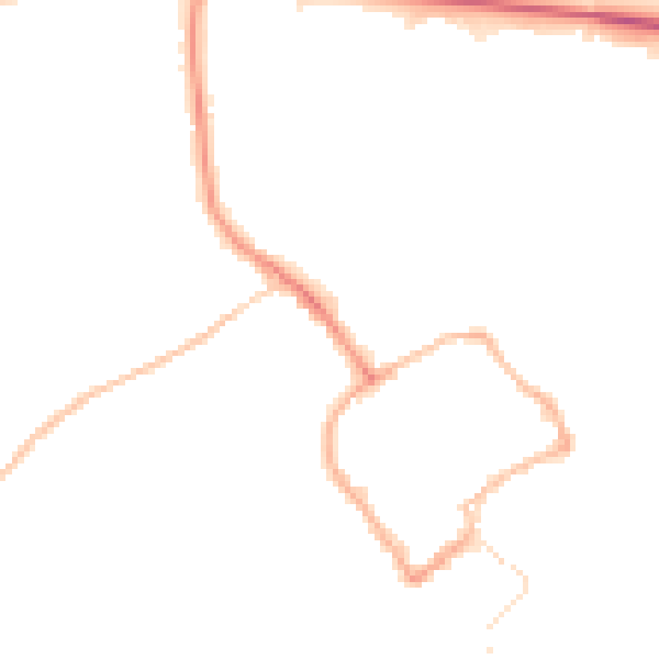 Night-time road noise heatmap for TF9 1AE