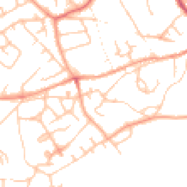 Daytime road noise heatmap for TF9 1AT