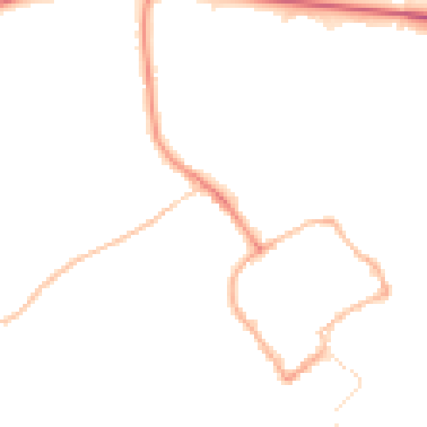 Night-time road noise heatmap for TF9 1EF