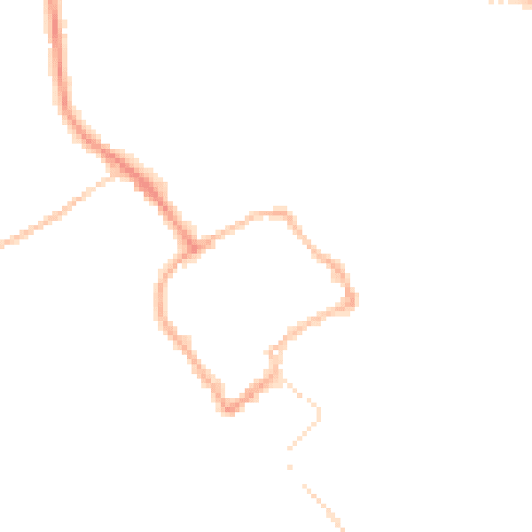 Night-time road noise heatmap for TF9 1EG