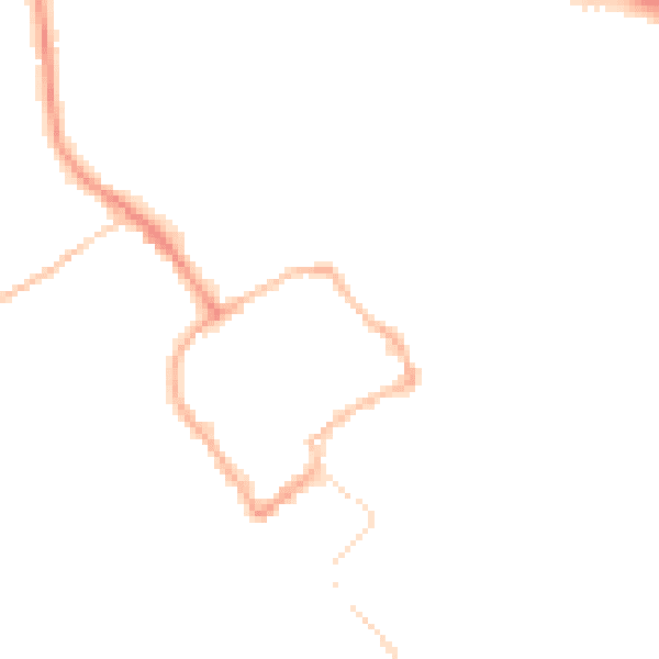 Night-time road noise heatmap for TF9 1EH
