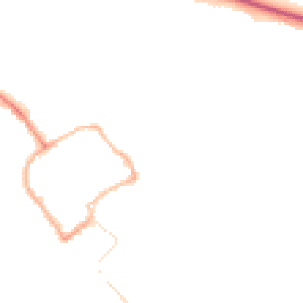 Night-time road noise heatmap for TF9 1EU