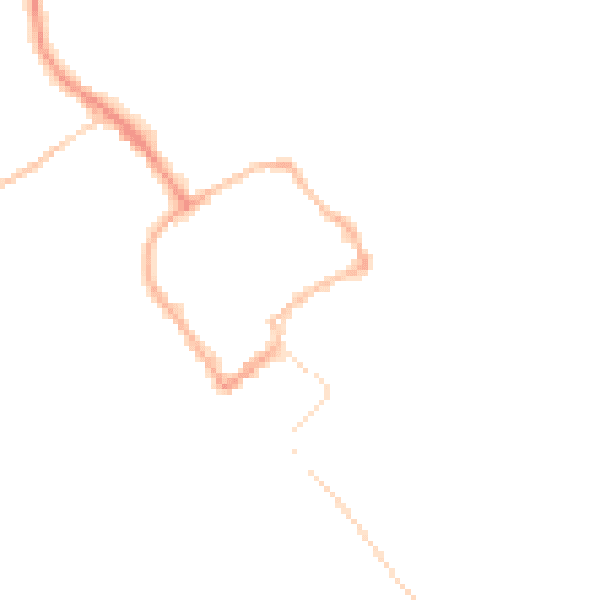 Night-time road noise heatmap for TF9 1HY