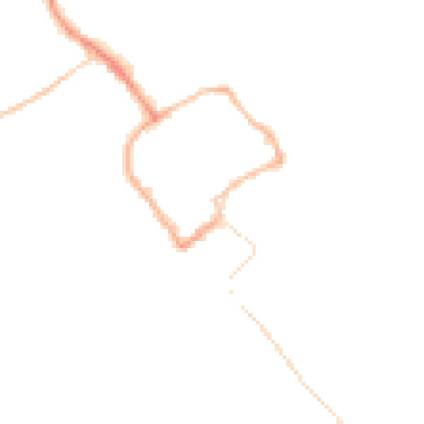 Night-time road noise heatmap for TF9 1QF