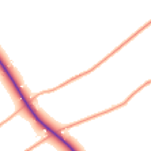 Daytime road noise heatmap for TF9 2BQ