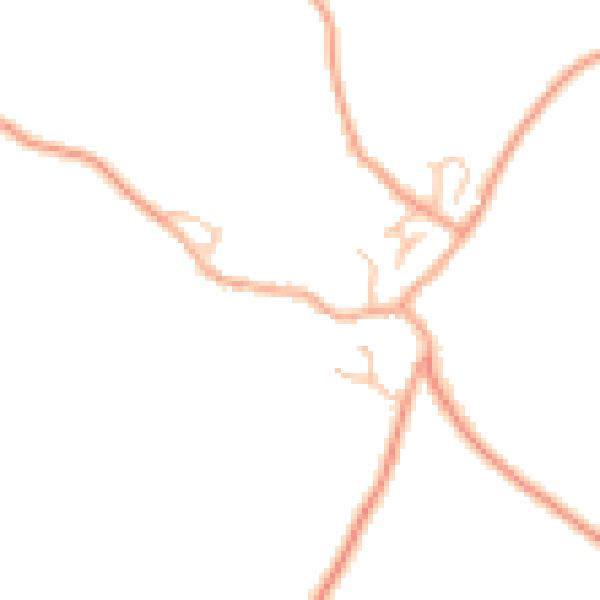 Daytime road noise heatmap for TF9 2DA