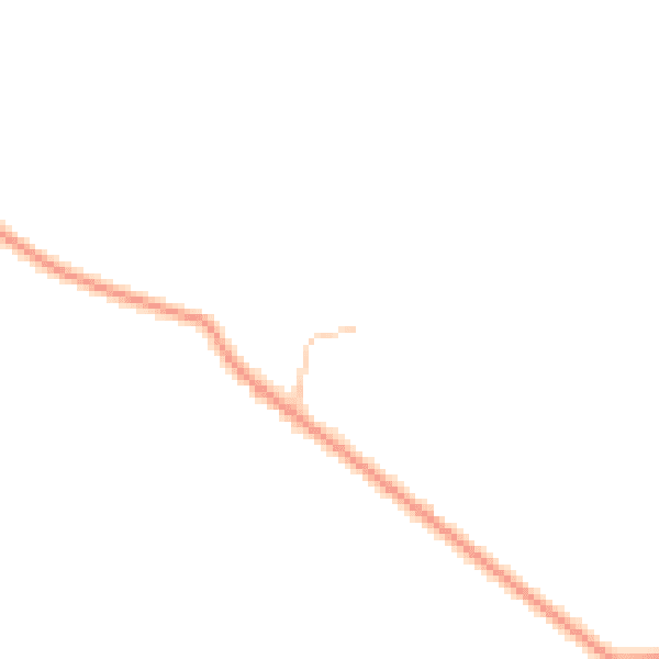 Daytime road noise heatmap for TF9 2DJ