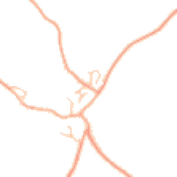 Daytime road noise heatmap for TF9 2EH