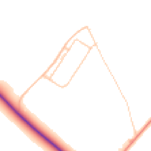Daytime road noise heatmap for TF9 2HG