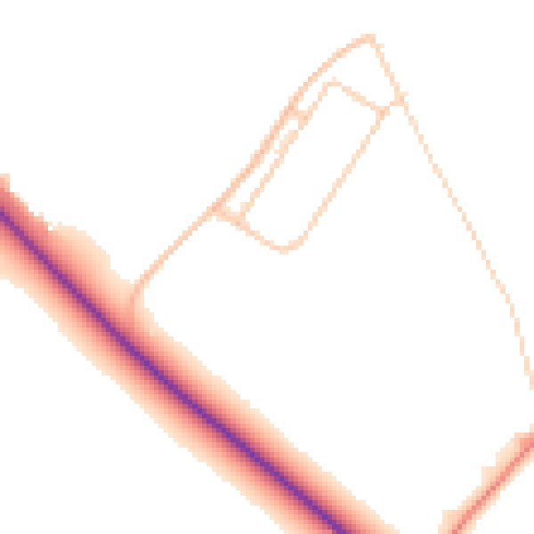 Daytime road noise heatmap for TF9 2HQ