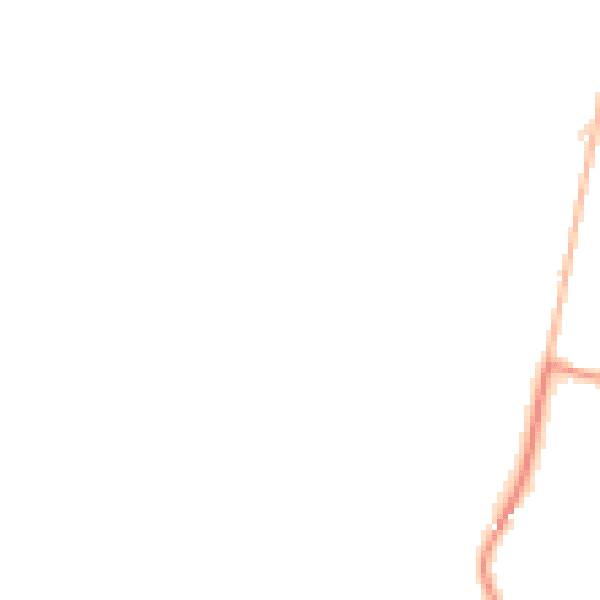 Daytime road noise heatmap for TF9 2JP