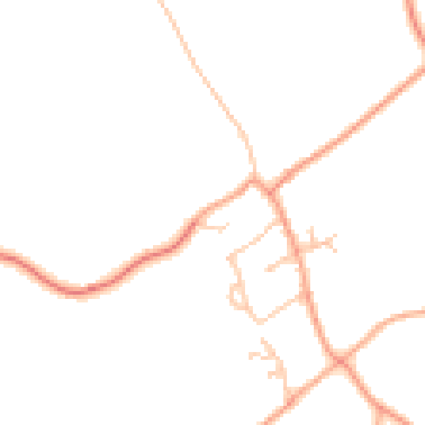 Daytime road noise heatmap for TF9 2RP