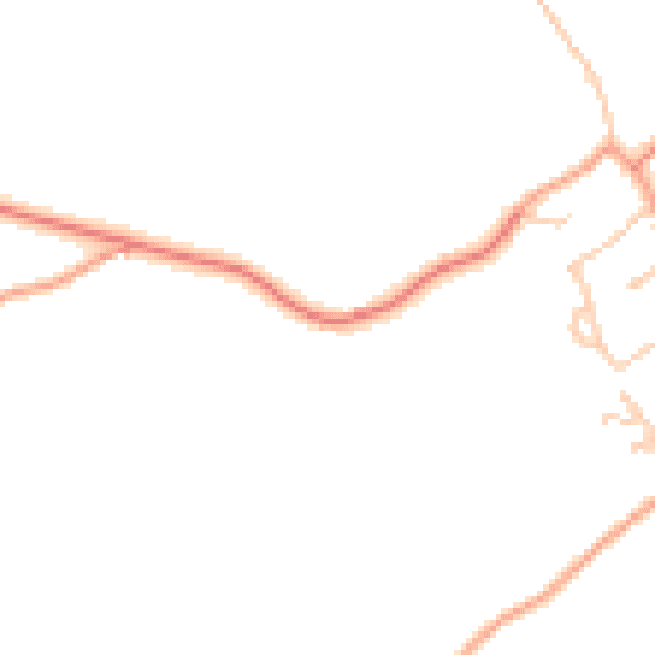 Daytime road noise heatmap for TF9 2RR
