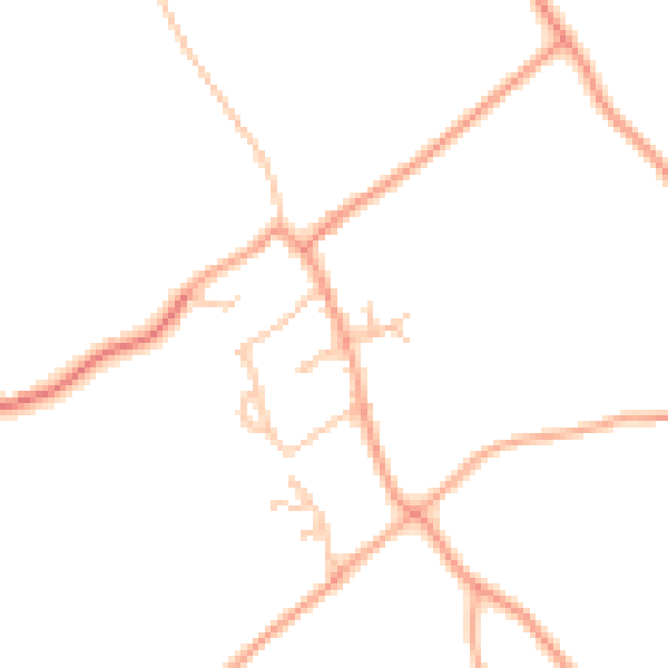 Daytime road noise heatmap for TF9 2RS