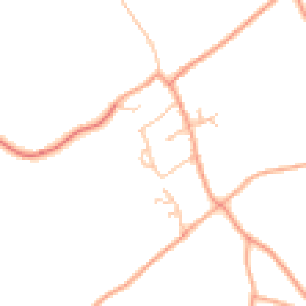 Daytime road noise heatmap for TF9 2RX