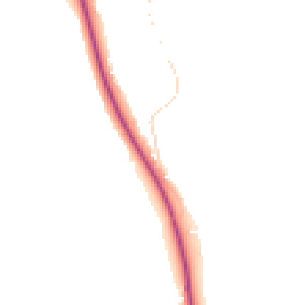 Night-time road noise heatmap for TF9 2TL