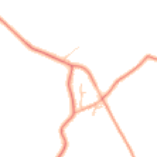 Daytime road noise heatmap for TF9 3FA