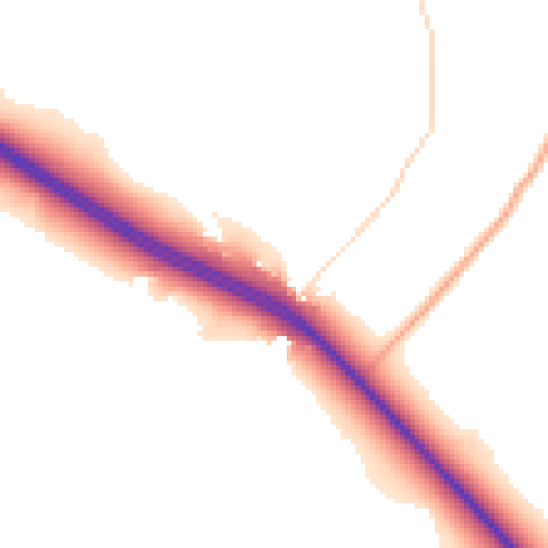 Daytime road noise heatmap for TF9 3RZ