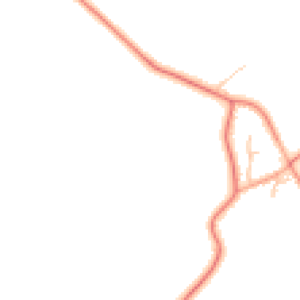Daytime road noise heatmap for TF9 3TE
