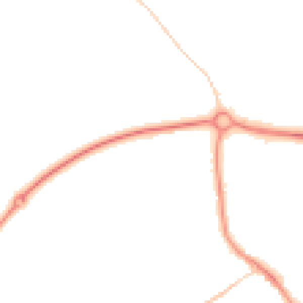Night-time road noise heatmap for TF9 3US