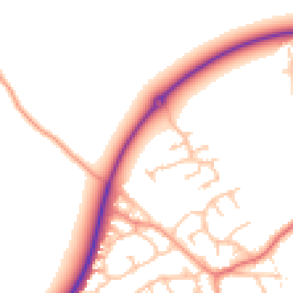 Daytime road noise heatmap for TF9 3WD