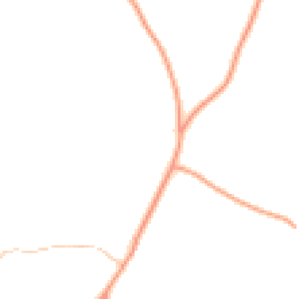 Daytime road noise heatmap for TF9 4AE
