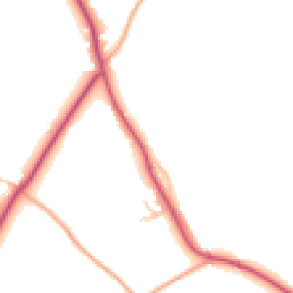 Daytime road noise heatmap for TF9 4HU