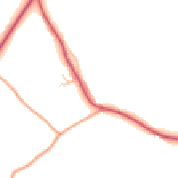 Daytime road noise heatmap for TF9 4HX
