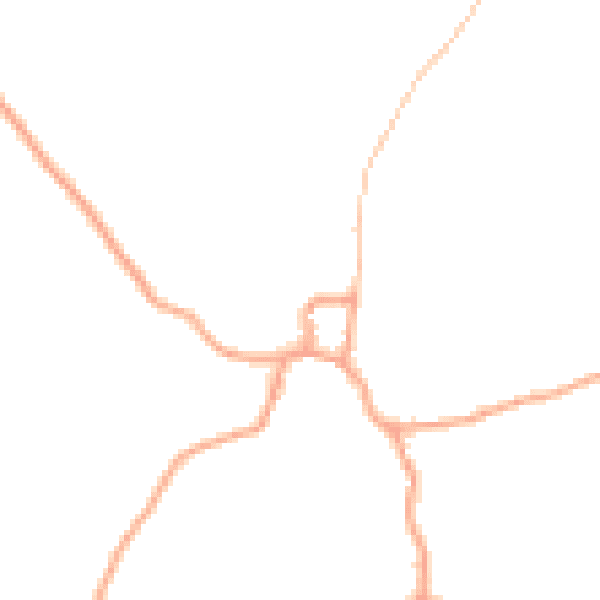 Daytime road noise heatmap for TF9 4JD