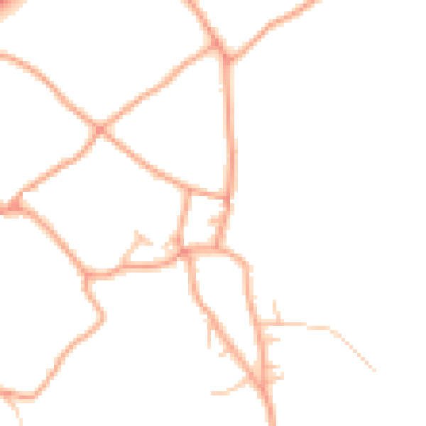 Daytime road noise heatmap for TF9 4QT