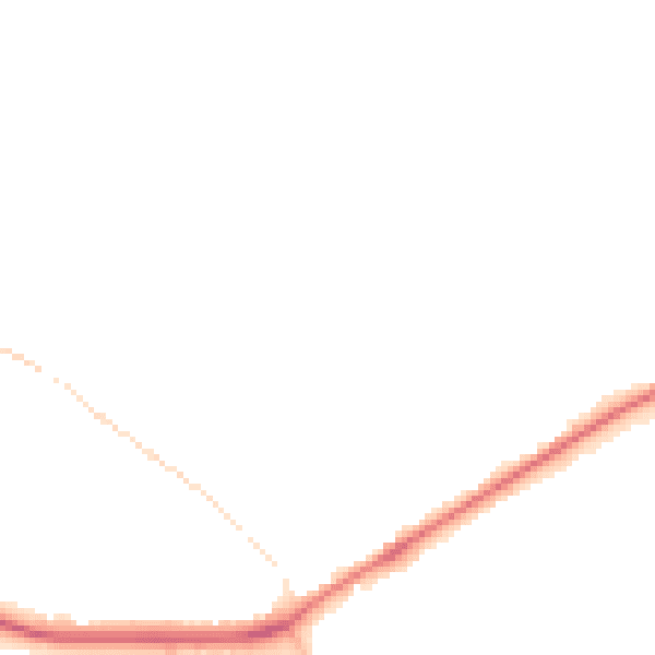 Night-time road noise heatmap for TF9 4RL