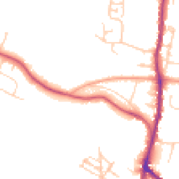 Daytime road noise heatmap for TN10 3AH
