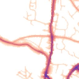 Daytime road noise heatmap for TN10 3BJ