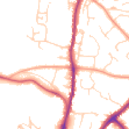 Daytime road noise heatmap for TN10 3BN