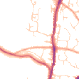 Daytime road noise heatmap for TN10 3BS