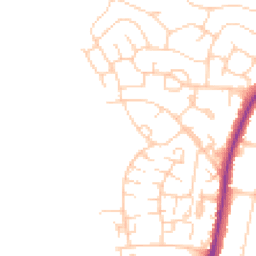 Daytime road noise heatmap for TN10 3BZ