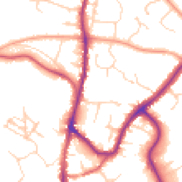 Daytime road noise heatmap for TN10 3DJ