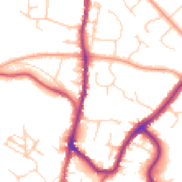 Daytime road noise heatmap for TN10 3DR