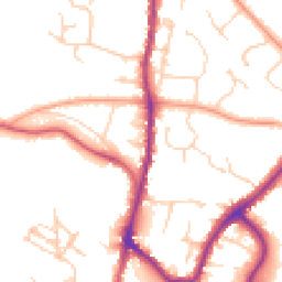 Daytime road noise heatmap for TN10 3DT