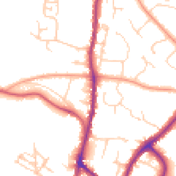 Daytime road noise heatmap for TN10 3DU