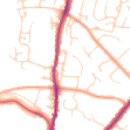 Daytime road noise heatmap for TN10 3EN