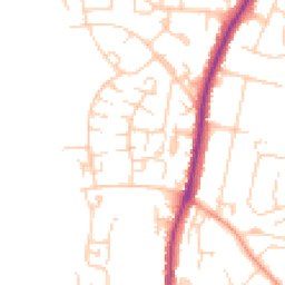 Daytime road noise heatmap for TN10 3HT