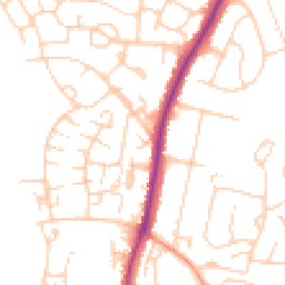 Daytime road noise heatmap for TN10 3HW
