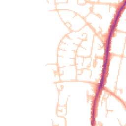 Daytime road noise heatmap for TN10 3JN
