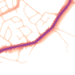 Daytime road noise heatmap for TN10 4LN