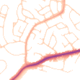 Daytime road noise heatmap for TN10 4NB
