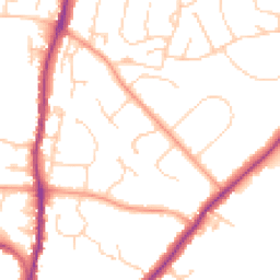 Daytime road noise heatmap for TN10 4NZ